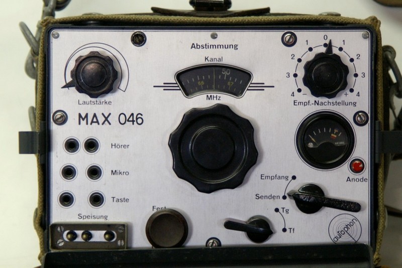 Frontpanel of VHF Wireless station MAX